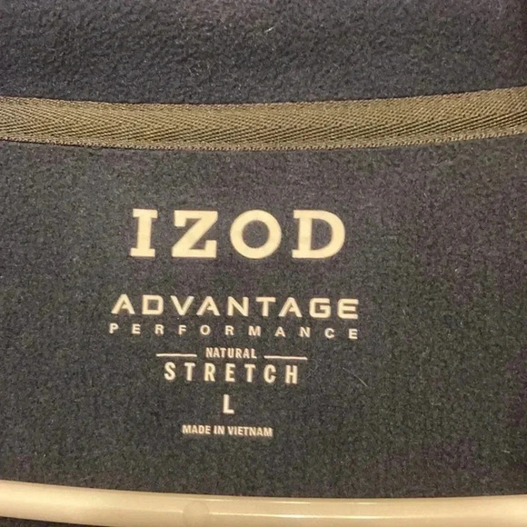 Izod Advantage Performance Stretch Navy Zip Jacket size L - Picture 2 of 8